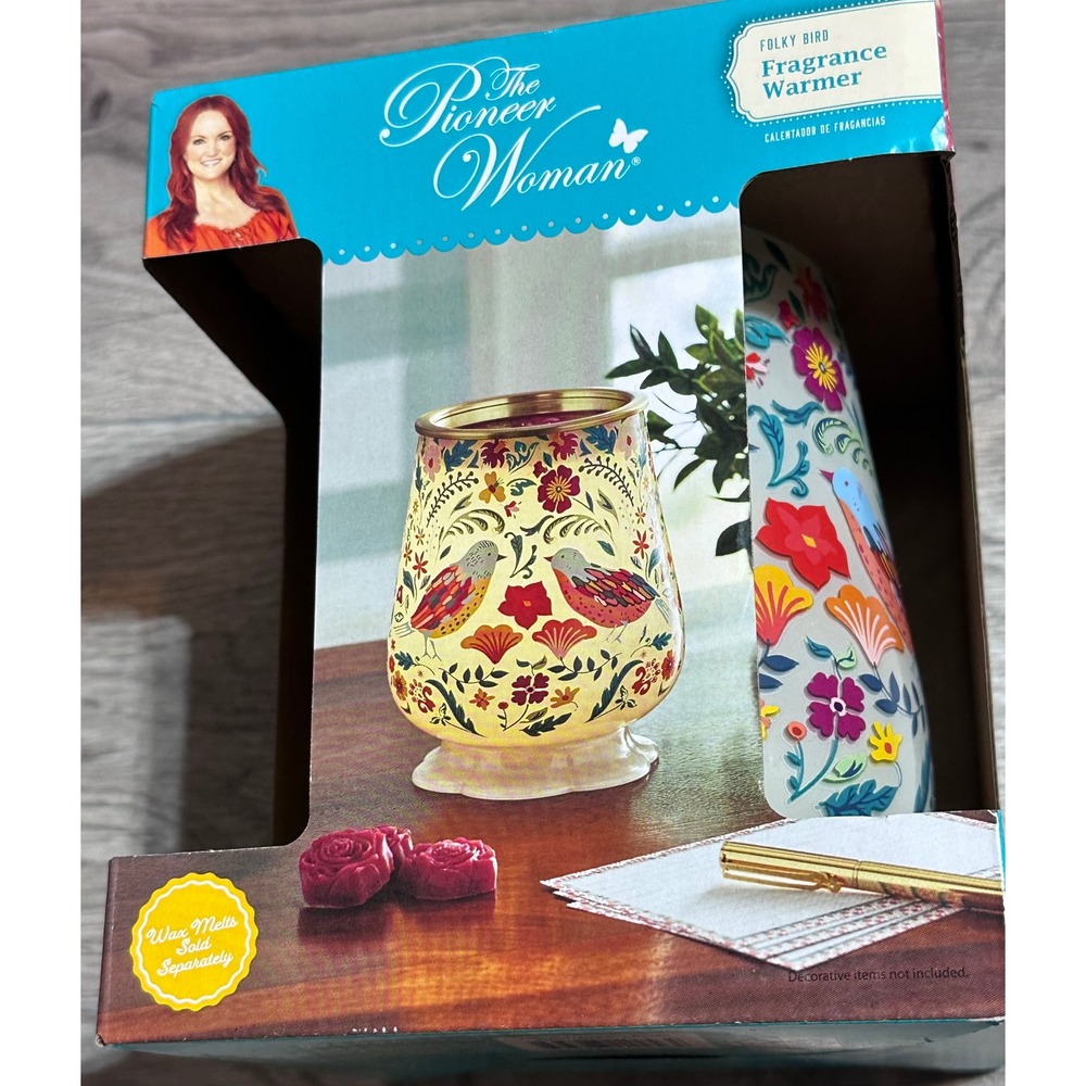 The Pioneer Woman Folky Bird Fragrance Warmer Electric Wax Melter Floral Bird